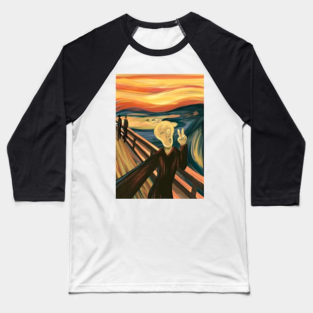 The Scream Baseball T-Shirt by Kfirwz